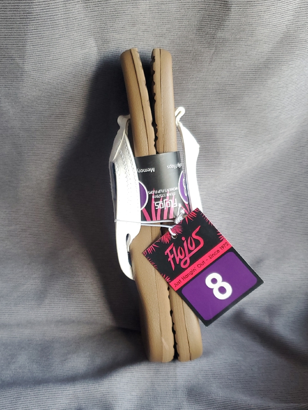 NEW Flojos Women's Memory Foam Flip Flops Size 8